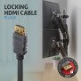 Câble HDMI - 2.0 4K60Hz UHD - Secure Lock System - Noir - 0.50m - Bag