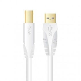 Câble USB-A M / USB-B - Blanc - 5.00 m