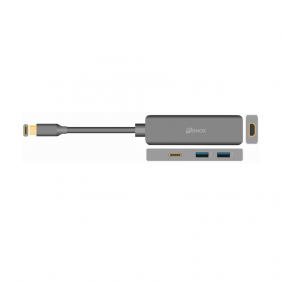 Hub iMedia USB Type C (m) - USBC3.1 (f) , 2X USB A 3.0 (f) , HDMI  (f