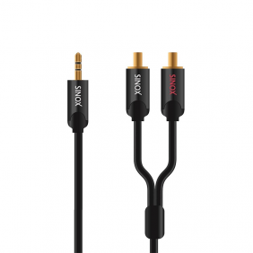 Câble Audio Premium Jack 3.5mm - 2 RCA M- 0.75m
